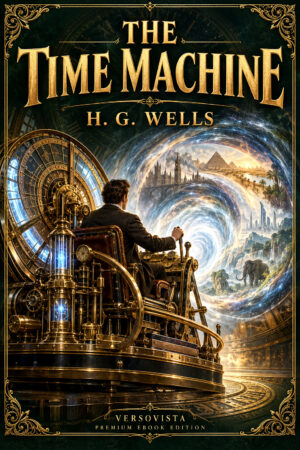Illustrated ebook cover for The Time Machine by H. G. Wells — VERSOVISTA premium ebook edition