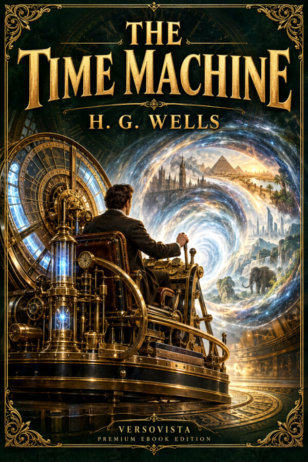 261-the-time-machine Illustrated ebook cover for The Time Machine by H. G. Wells — VERSOVISTA premium ebook edition