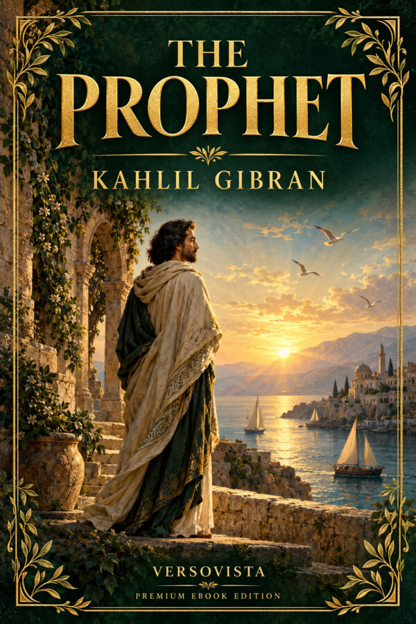 323-the-prophet Illustrated ebook cover for The Prophet by Kahlil Gibran — VERSOVISTA premium ebook edition