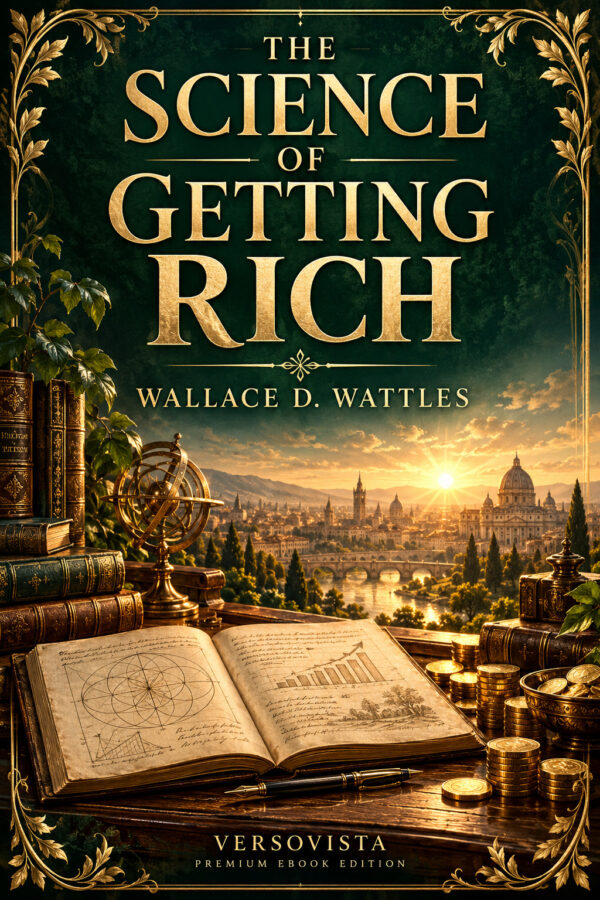 Illustrated ebook cover for The Science of Getting Rich by Wallace D. Wattles — VERSOVISTA premium ebook edition