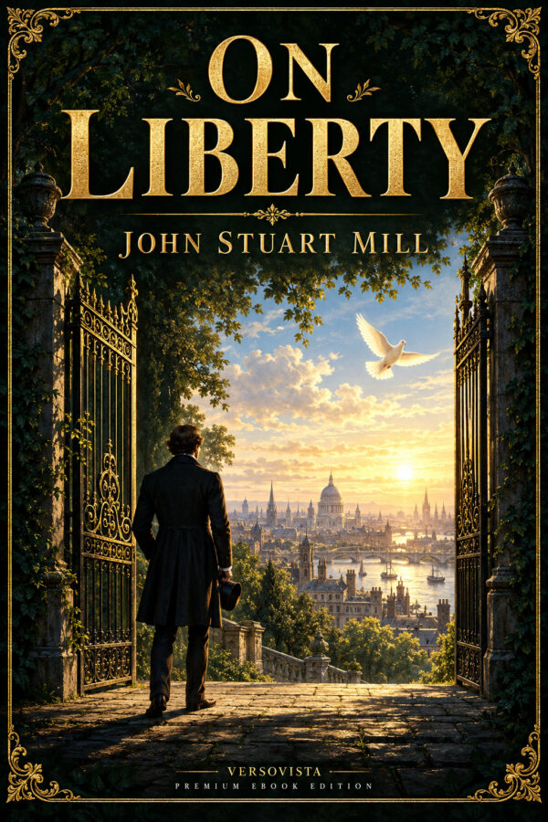 375-on-liberty Illustrated ebook cover for On Liberty by John Stuart Mill — VERSOVISTA premium ebook edition