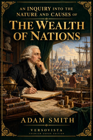 Illustrated ebook cover for An Inquiry into the Nature and Causes of the Wealth of Nations by Adam Smith — VERSOVISTA premium ebook edition