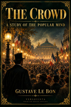 415-the-crowd-a-study-of-the-popular-mind Illustrated ebook cover for The Crowd: A Study of the Popular Mind by Gustave Le Bon — VERSOVISTA premium ebook edition