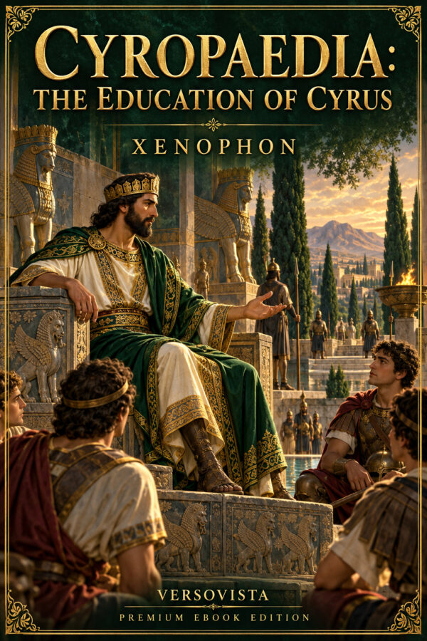 Illustrated ebook cover for Cyropaedia: The Education of Cyrus by Xenophon — VERSOVISTA premium ebook edition