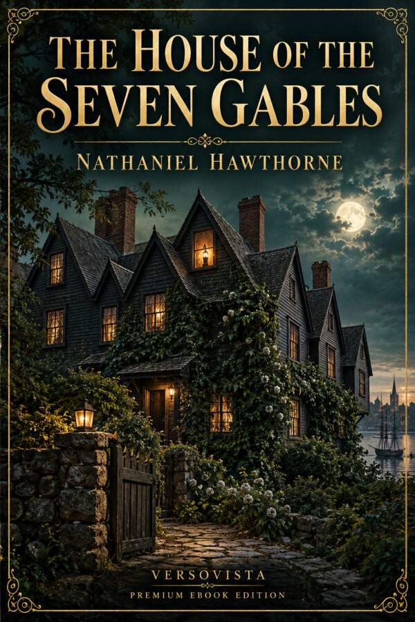 Illustrated ebook cover for The House of the Seven Gables by Nathaniel Hawthorne — VERSOVISTA premium ebook edition