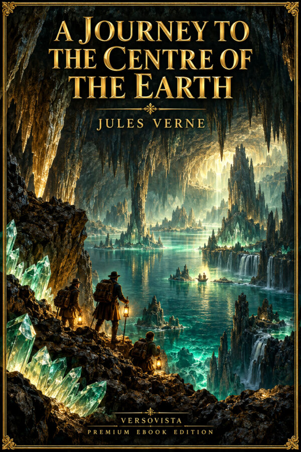 527-journey-to-centre-of-earth Illustrated ebook cover for A Journey to the Centre of the Earth by Jules Verne — VERSOVISTA premium ebook edition