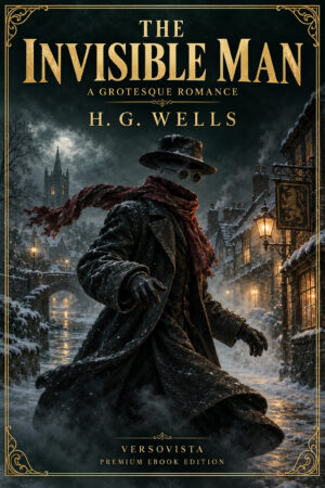 Illustrated ebook cover for The Invisible Man: A Grotesque Romance by H. G. Wells — VERSOVISTA premium ebook edition