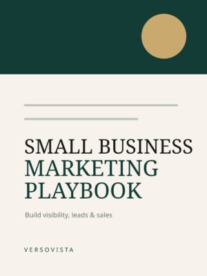 Small Business Marketing Playbook ebook cover by VERSOVISTA