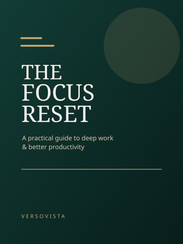 The Focus Reset ebook cover by VERSOVISTA