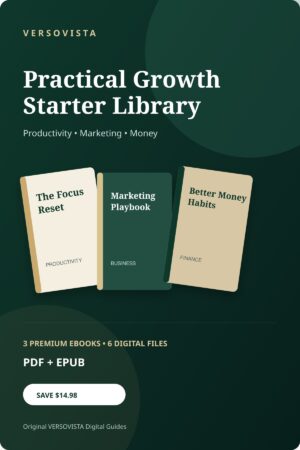 VERSOVISTA Practical Growth Starter Library — Pinterest-compatible JPEG VERSOVISTA Practical Growth Starter Library ebook bundle cover