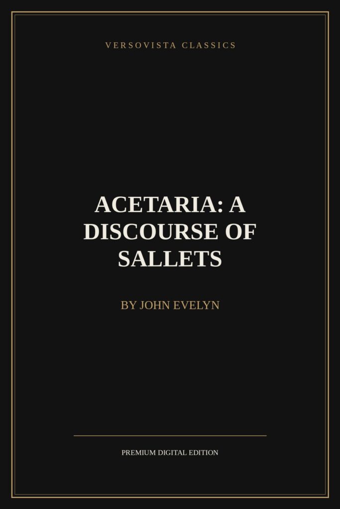 Acetaria: A Discourse of Sallets Ebook Cover - VERSOVISTA
